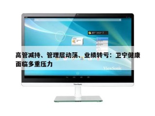 高管减持、管理层动荡、业绩转亏：卫宁健康面临多重压力
