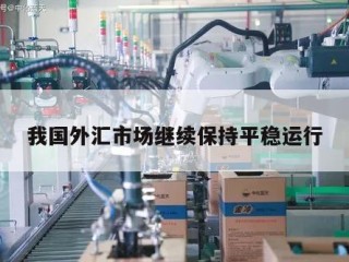 我国外汇市场继续保持平稳运行