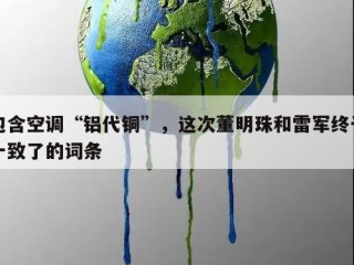 包含空调“铝代铜”，这次董明珠和雷军终于一致了的词条